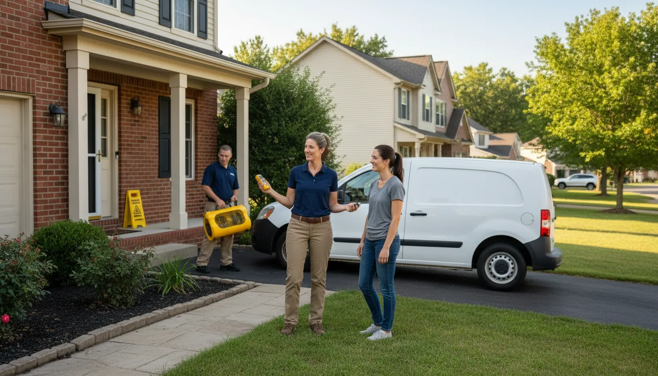 Residential water damage restoration in Clarence, PA